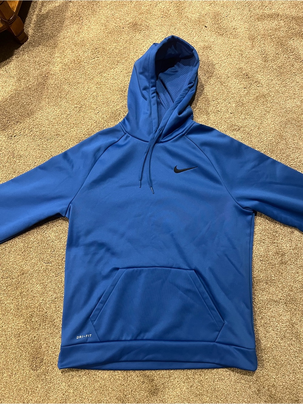 Nike Royal Blue Dri-FIT Hoodie with Black Swoosh